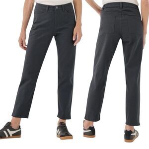 Pact Women's Stretch Twill Denim Slim Pant Preppy Casual Storm Gray Medium New